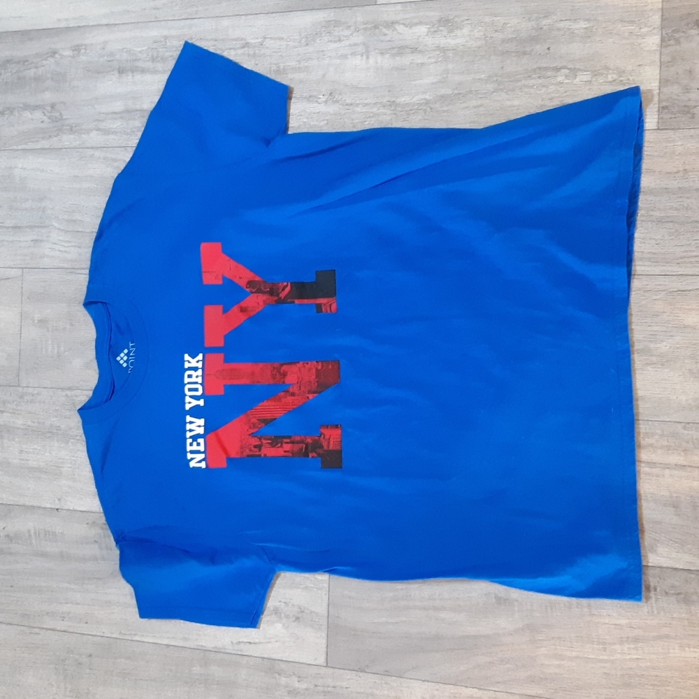 NY Tshirt Red White Blue Shortsleeve crewneck Tagless NEW YORK XL b20